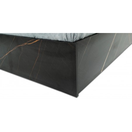 Florence Bed 160x200 cm MDF Black Flake