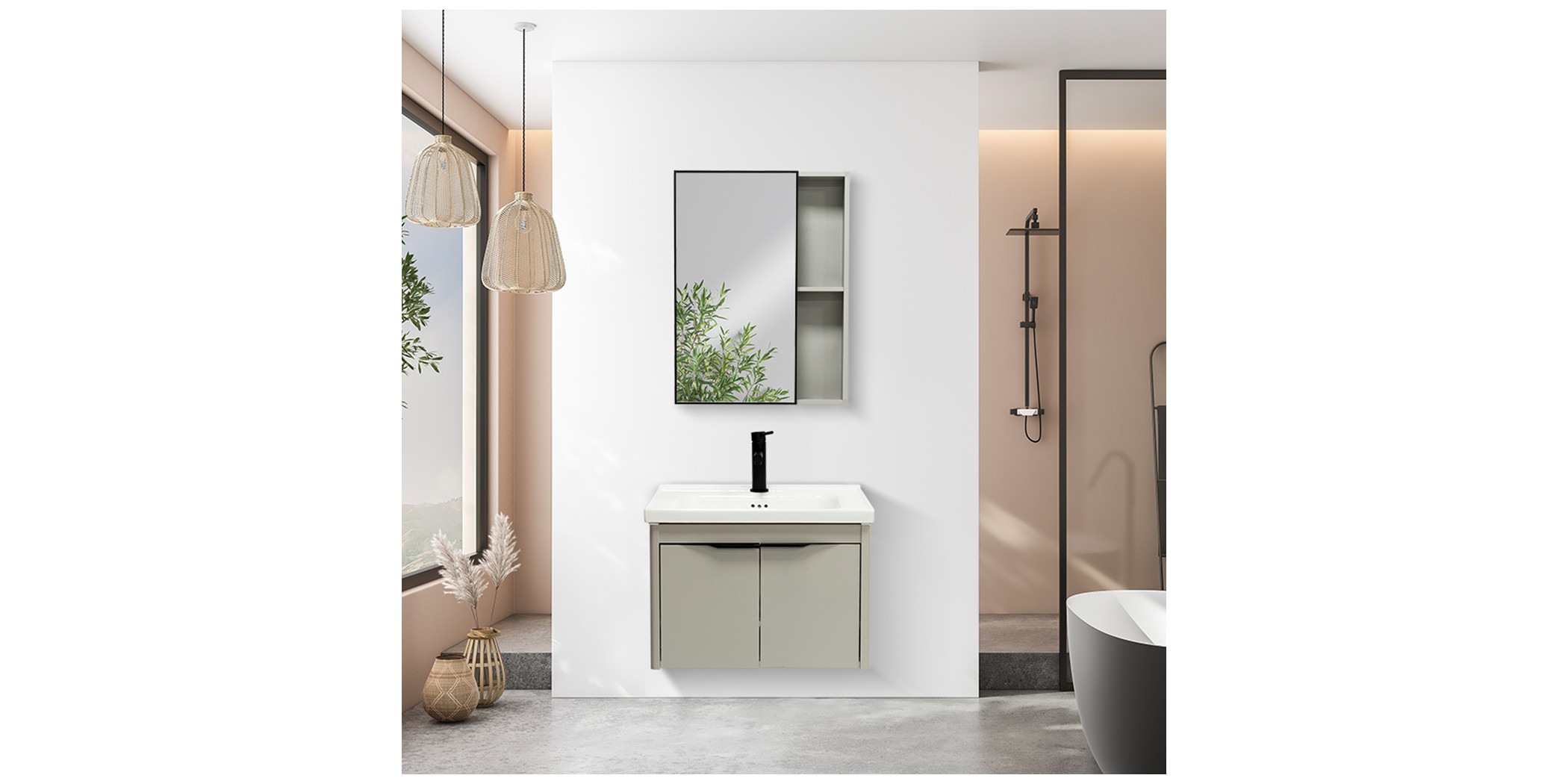 Bathroom Cabinet With Mirror Ref 1982-60