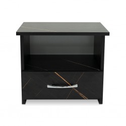 Florence Night Table With 1 Drawer Black Flake