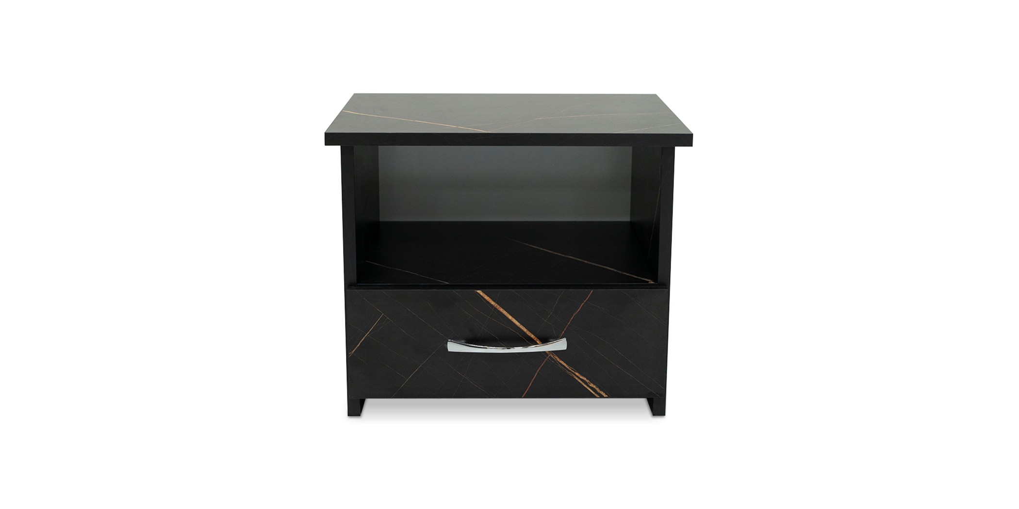 Florence Night Table With 1 Drawer Black Flake