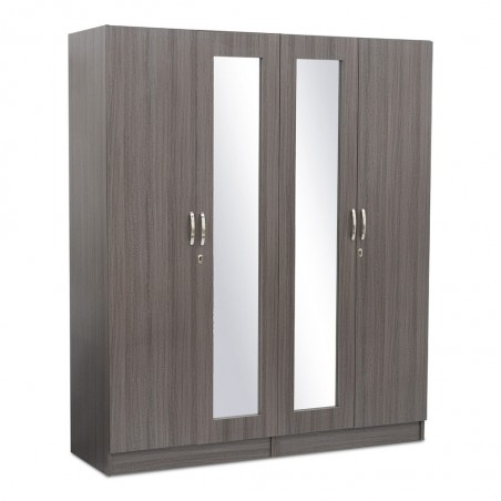 Swan Wardrobe 4 Doors MDF Pirple Oak