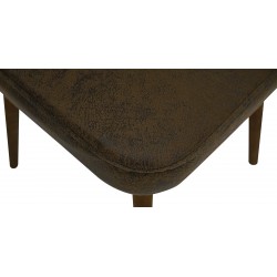 Asya Table & 6 Chairs Brown Fabric