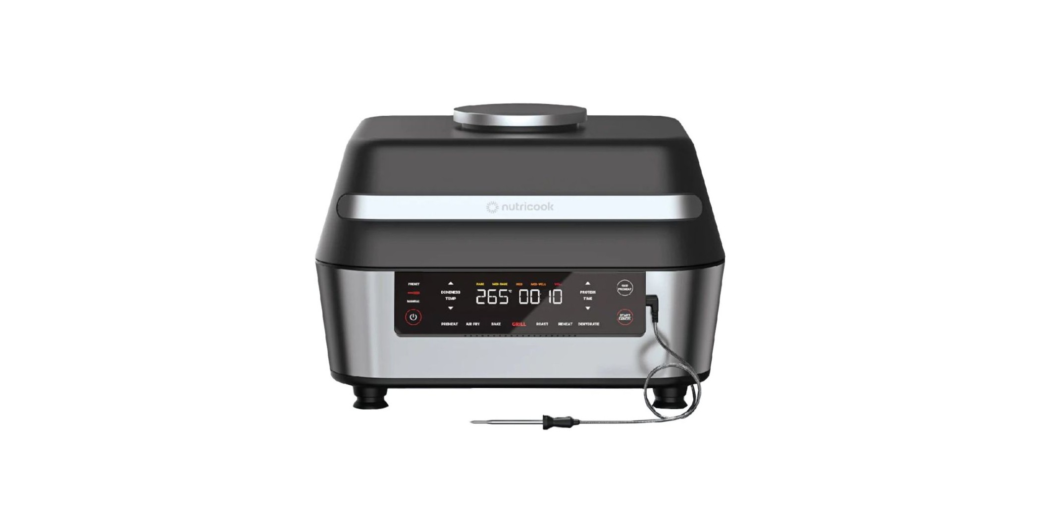 Nutricook NC-AFG960 8.5L 2YW S/S Black Airfryer Grill