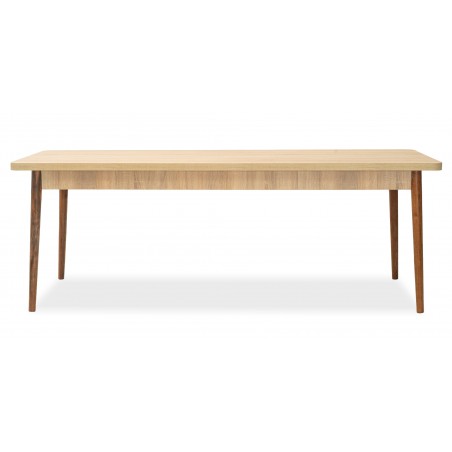 Miray Table & 8 Chairs Light Brown Fabric