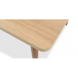 Miray Table & 8 Chairs Light Brown Fabric