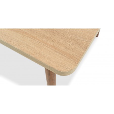 Miray Table & 8 Chairs Light Brown Fabric