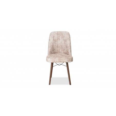 Miray Table & 8 Chairs Light Brown Fabric