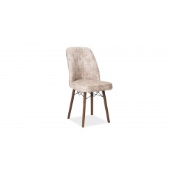 Miray Table & 8 Chairs Light Brown Fabric
