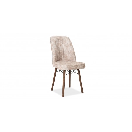 Miray Table & 8 Chairs Light Brown Fabric