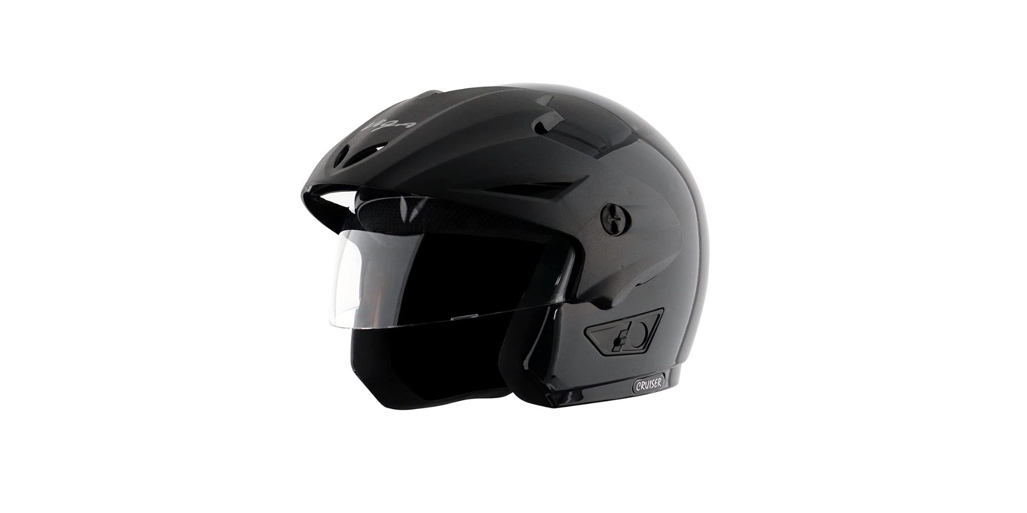 Axor Vega Cruiser with Peak Black Open Face Helmet