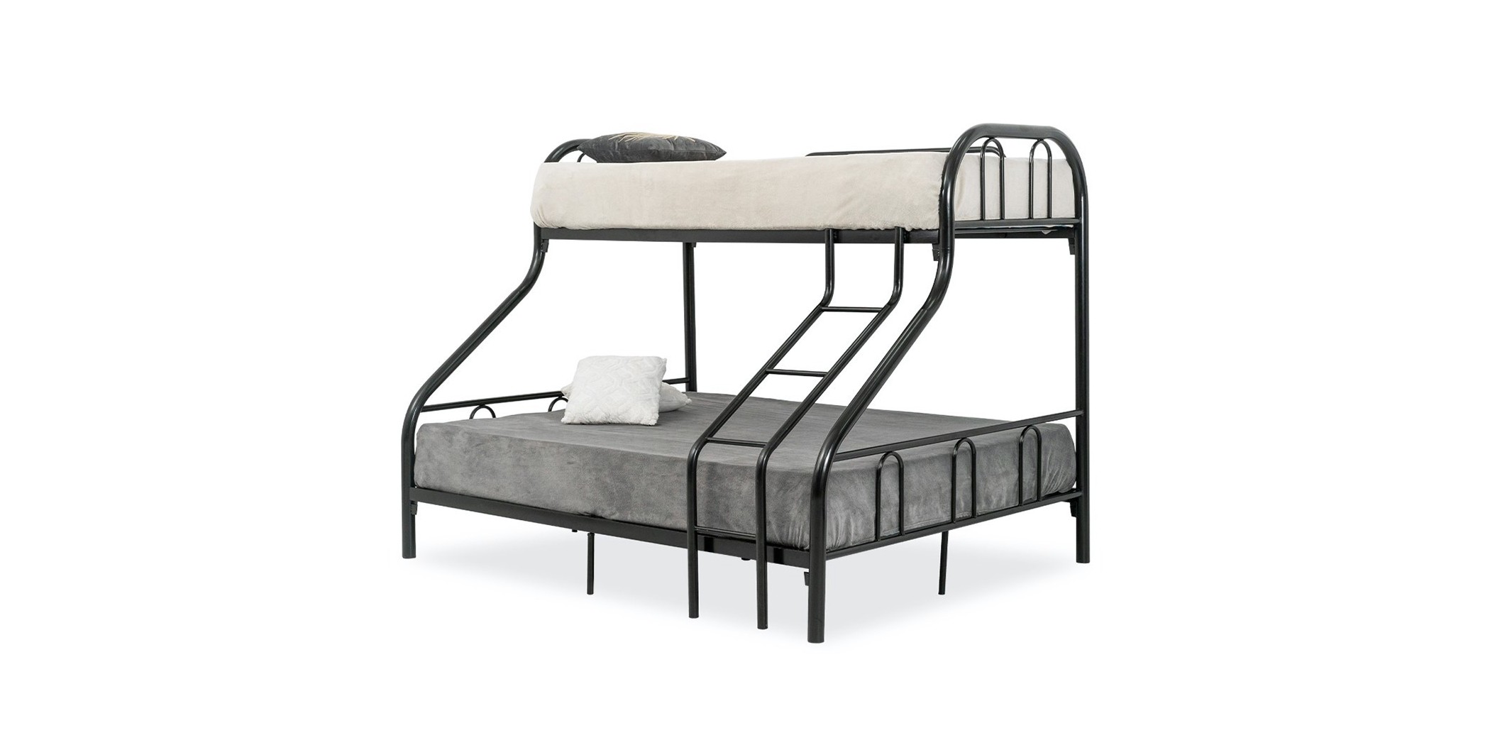 Zara Double Decker Bed 90x190 cm/150x190 cm Black In Metal Slats