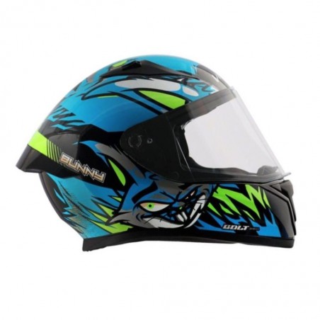 Axor Vega Bolt Black/Blue Full Face Helmet