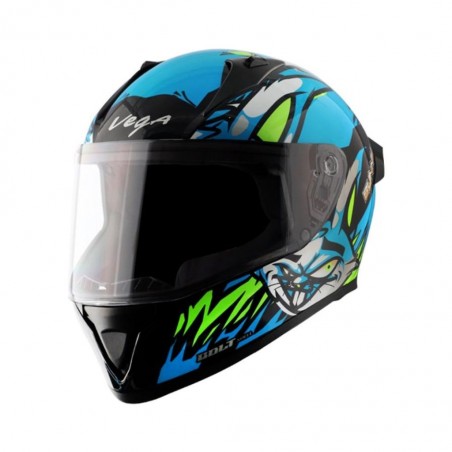 Axor Vega Bolt Black/Blue Full Face Helmet