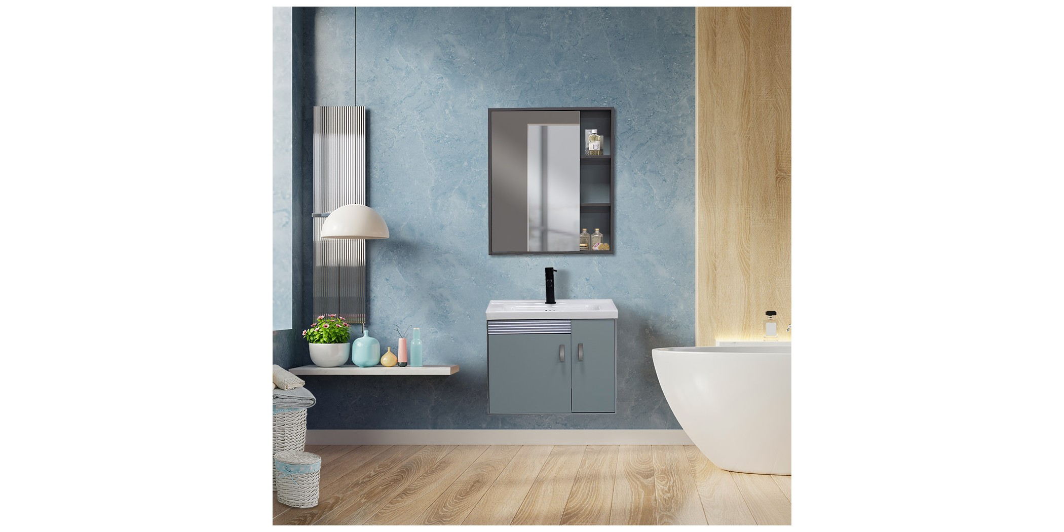 Bathroom Cabinet With Mirror Ref 1880-60