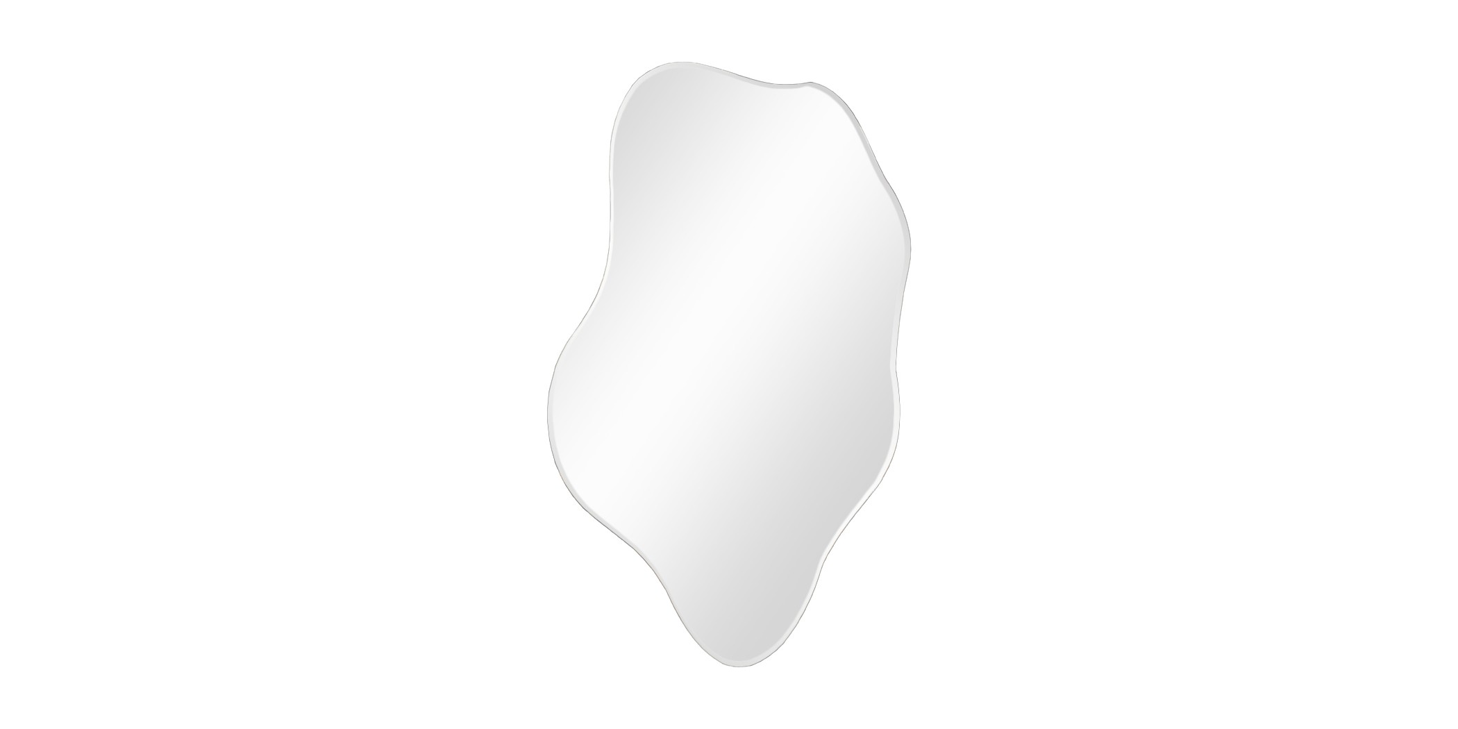 Irregular Frameless Makeup Wall Mirror 75x125 cm