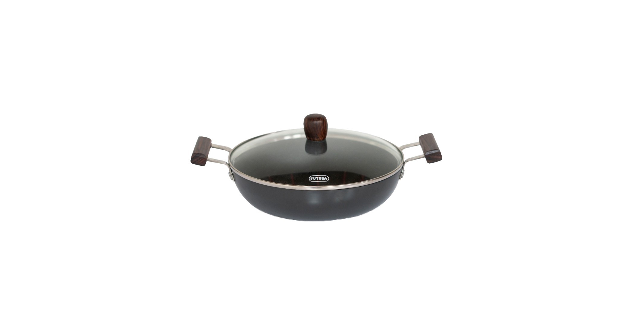 Futura NCF26G 26cm/3L Non Stick Cook-n-Serve Frying Pan With Glass Lid