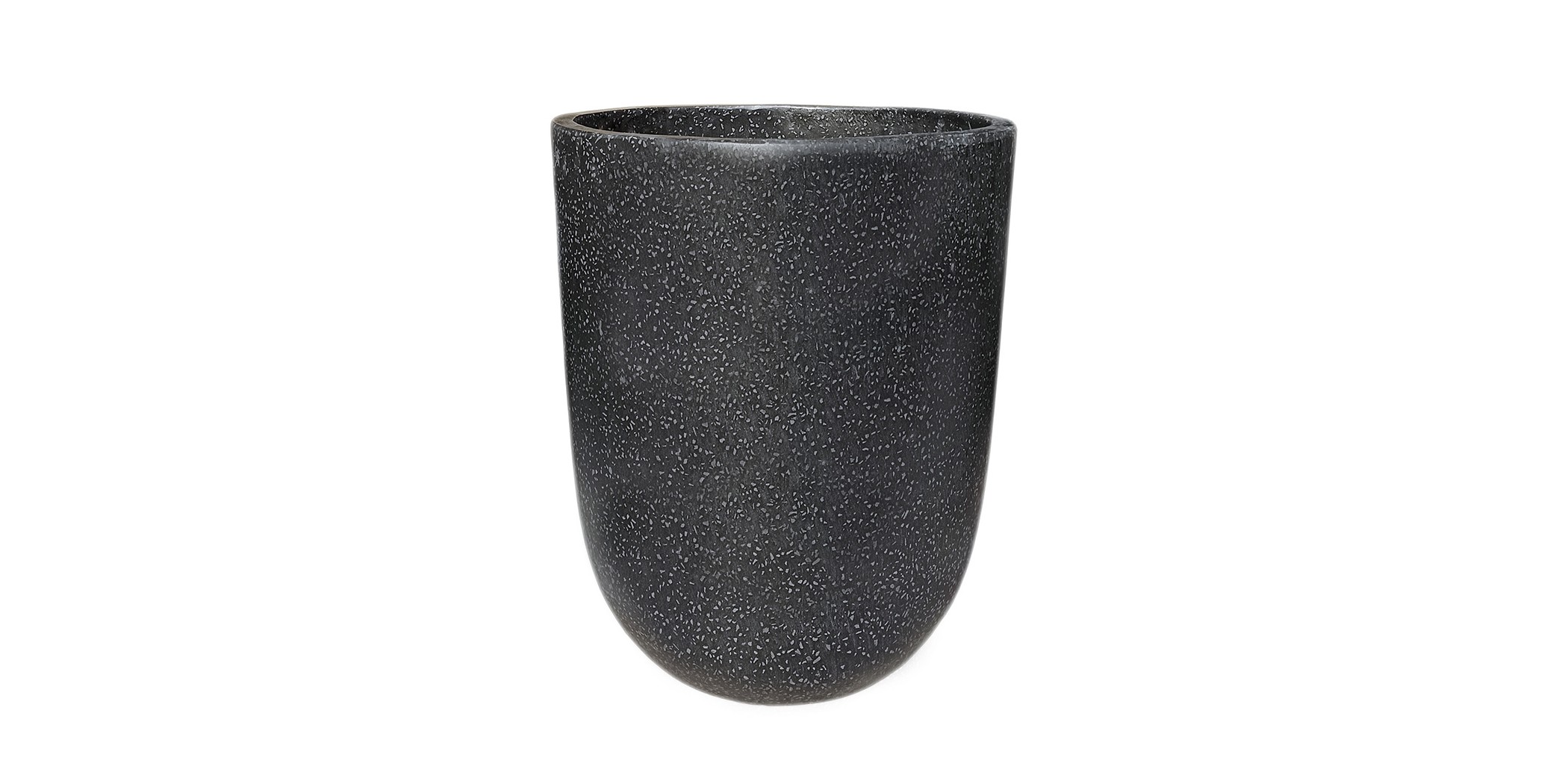 Uca M Pot Black Terrazzo Cement