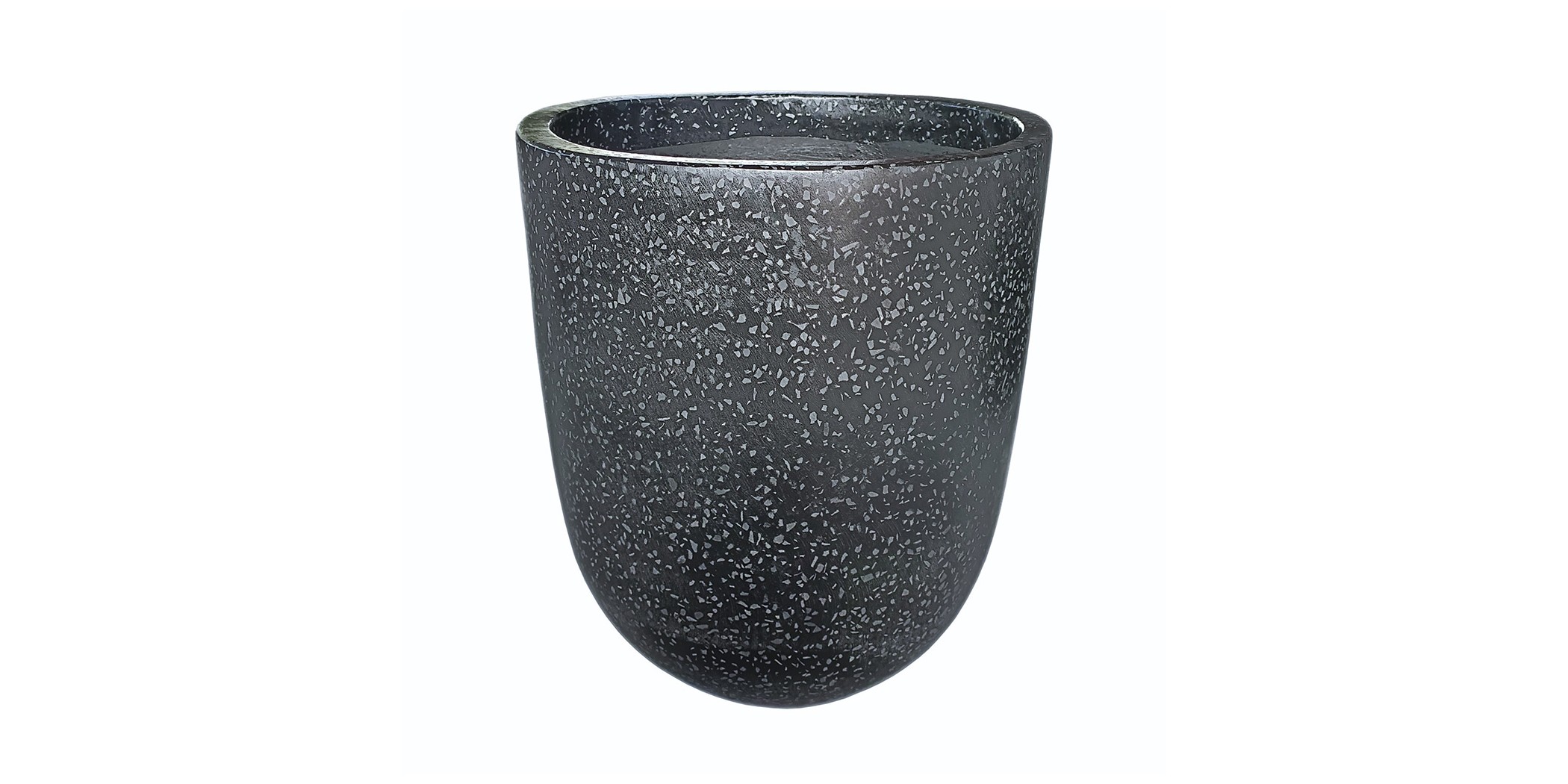 Uca S Pot Black Terrazzo Cement