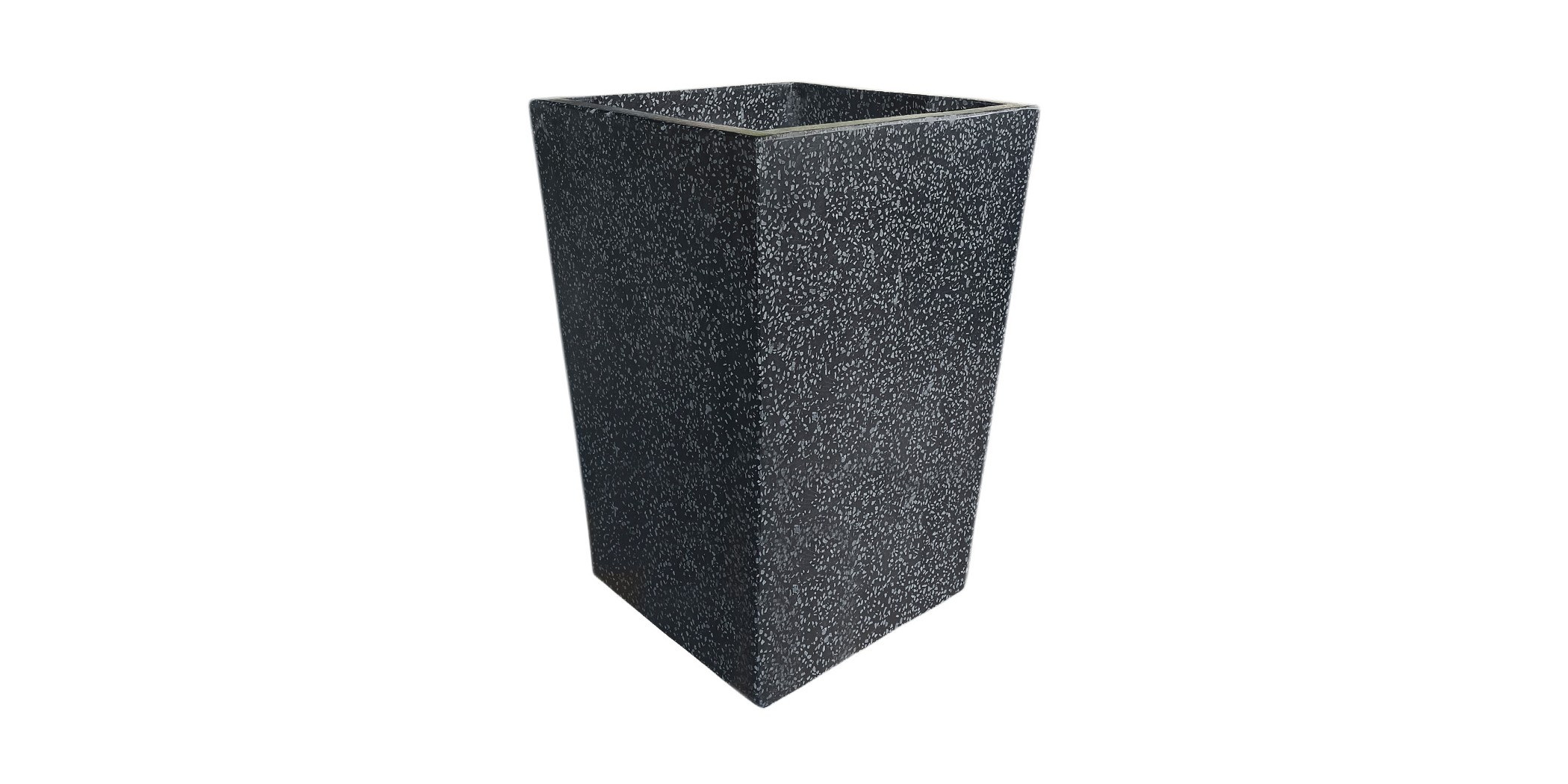 Dasa L Pot Black Terrazzo Cement