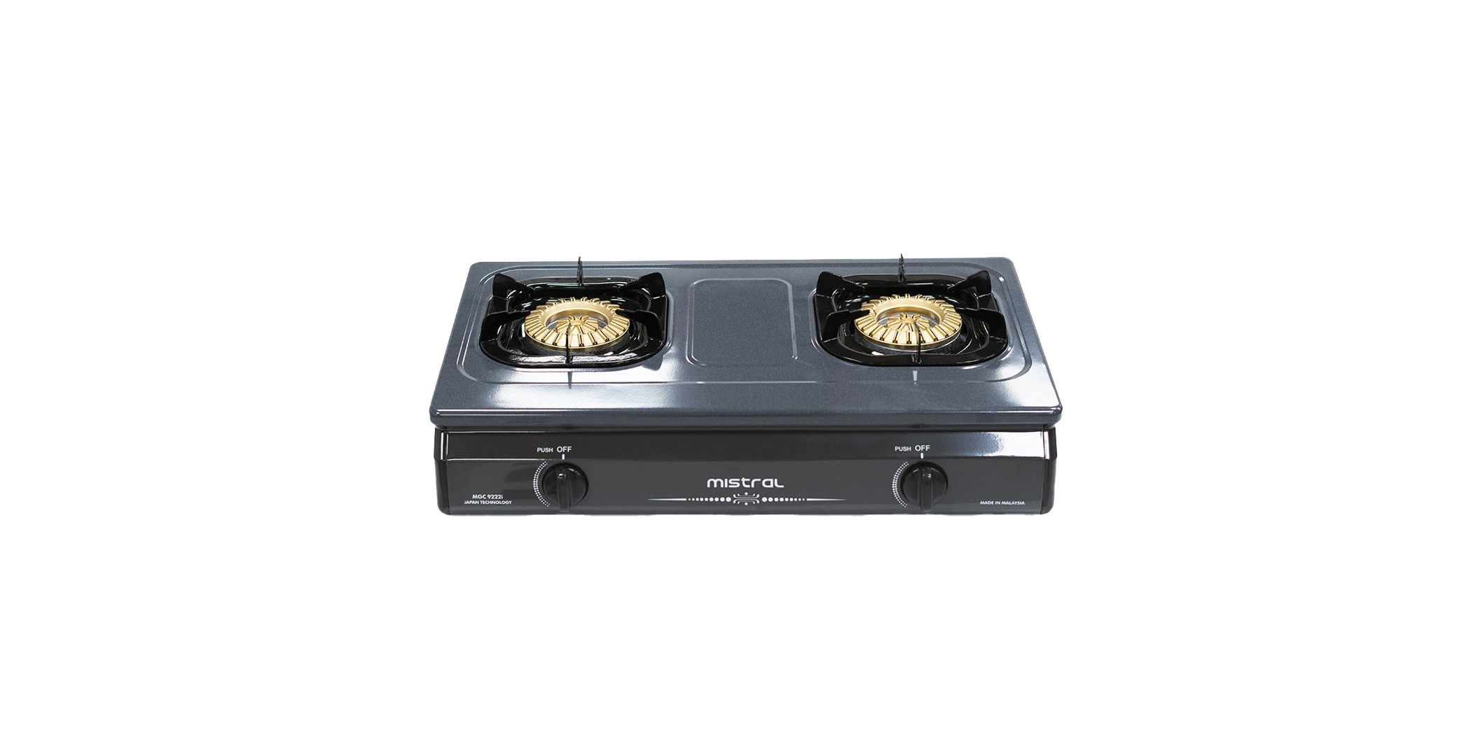 Mistral MGC-9222i Double Burner Teflon Gas Cooker