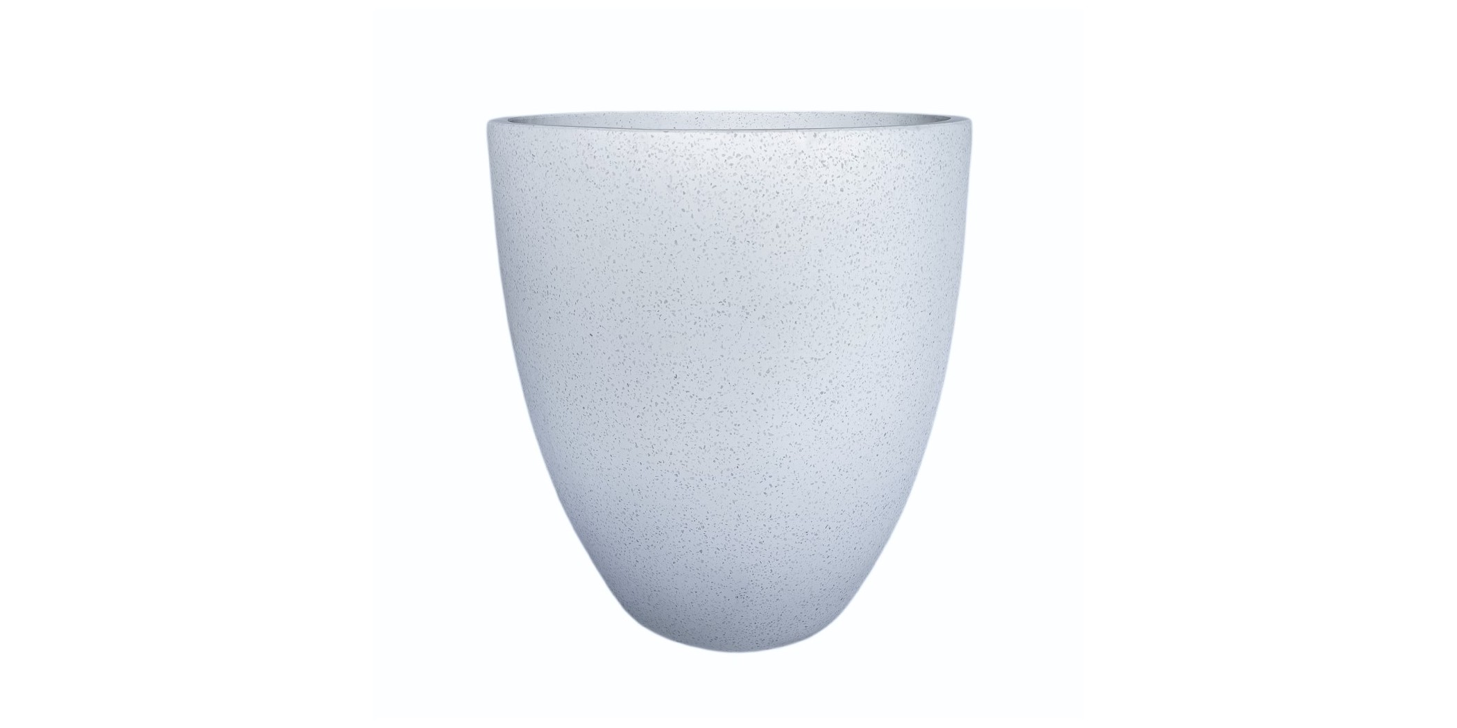 Totu Xl Pot White Terrazzo Cement