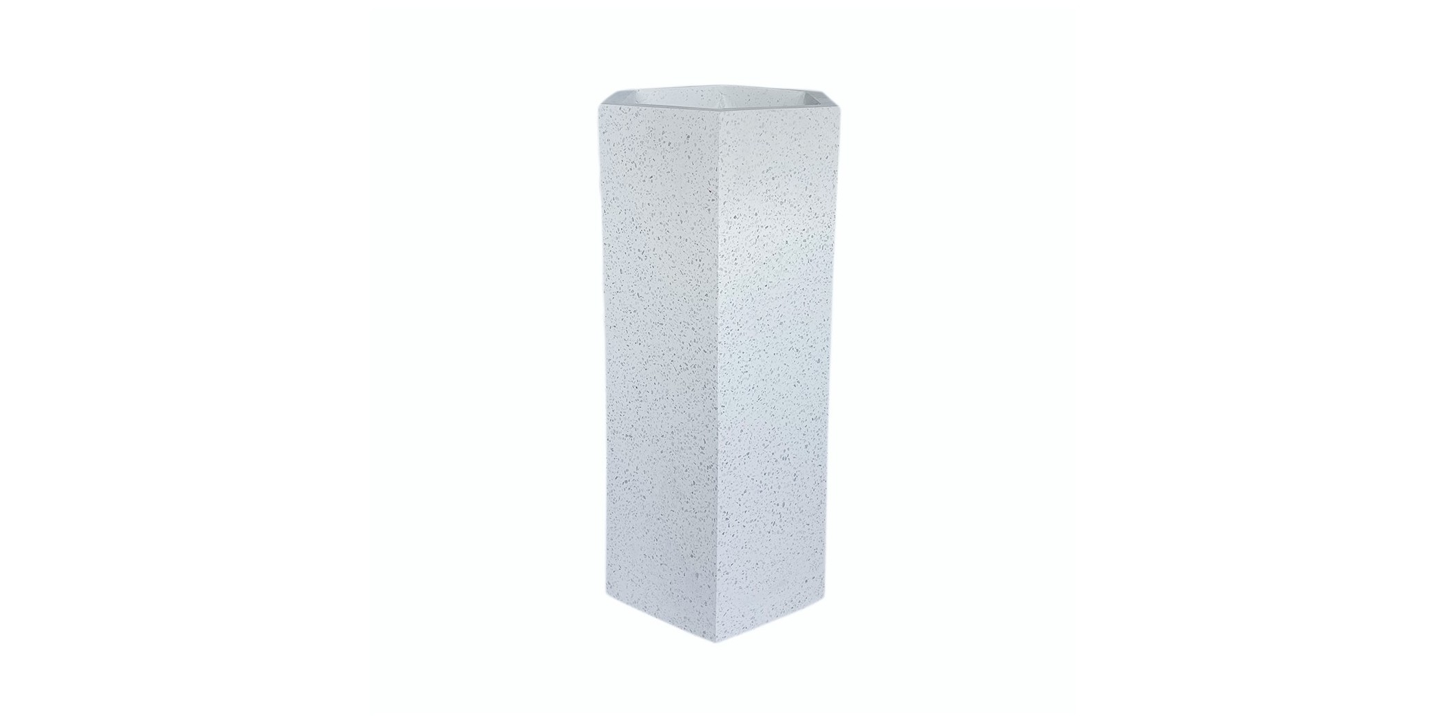 Luga M Pot White Terrazzo Cement
