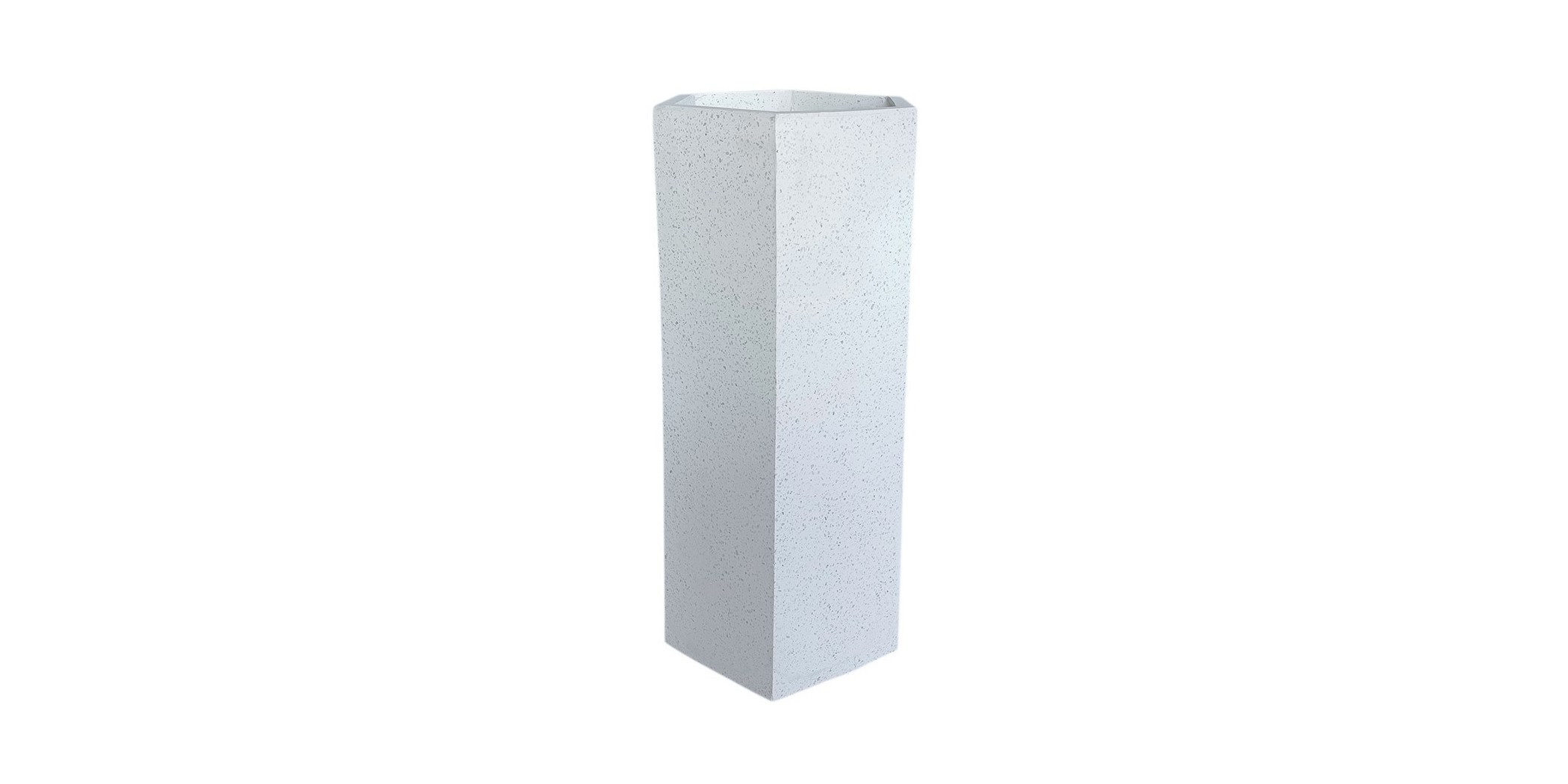 Luga L Pot White Terrazzo Cement