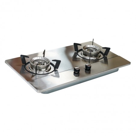 Mistral MMSS7221 72cm Built-in Stainless Steel 2 Burner Gas Hob