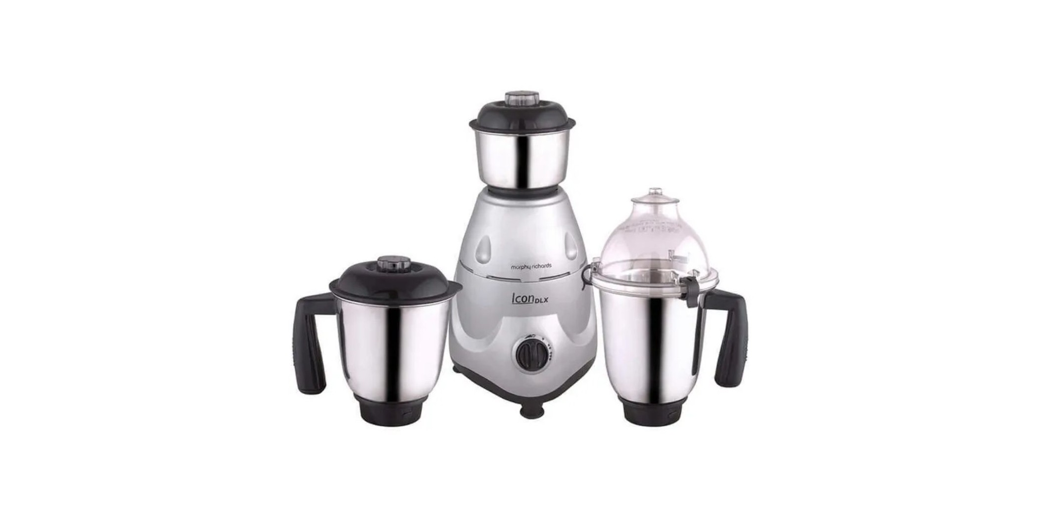 Morphy Richards Icon Deluxe Silver/Gold 750W 2YW Mixer Grinder