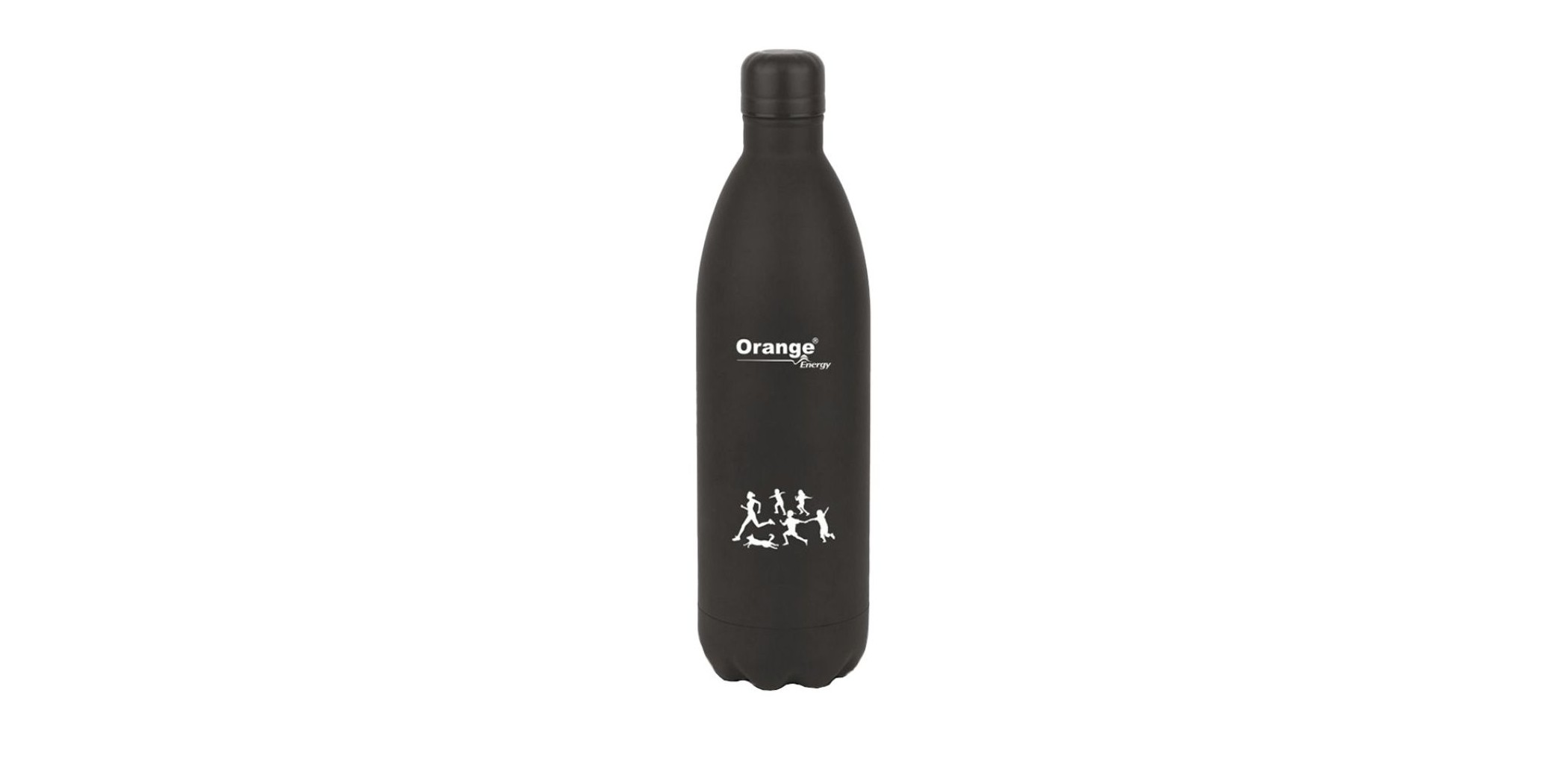 Orange ORA0105 Matt Black Aqua 1000ml S/S Vacuum Bottle