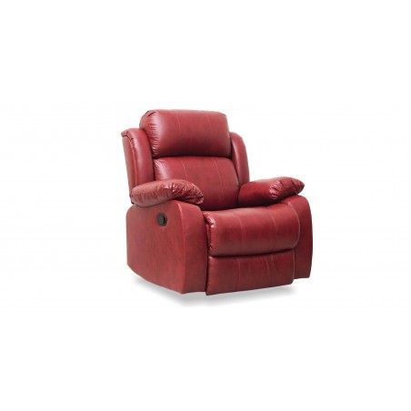 Vercelli Sofa 3+2 Fabric Red Leather Gel
