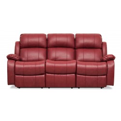 Vercelli Sofa 3+2 Fabric Red Leather Gel