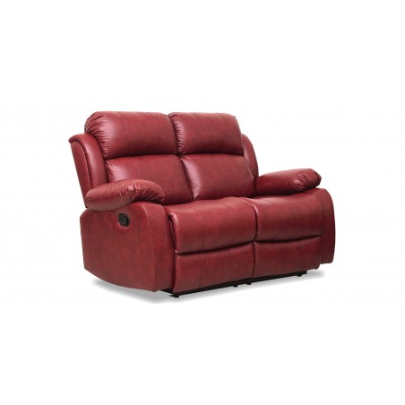 Vercelli Sofa 3+2 Fabric Red Leather Gel