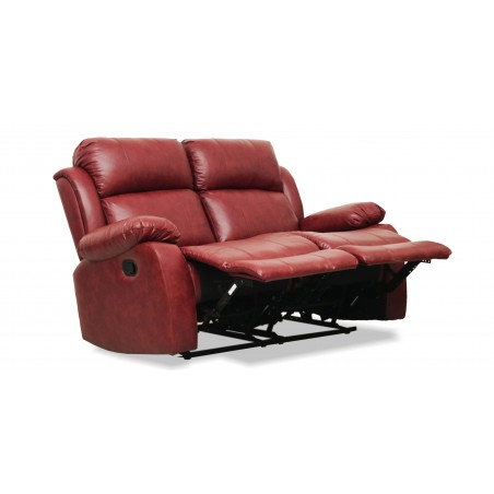Vercelli Sofa 3+2 Fabric Red Leather Gel