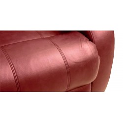 Vercelli Sofa 3+2 Fabric Red Leather Gel