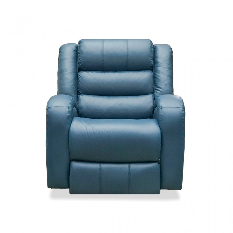 Veneto Single Recliner Blue Leather Gel Veneto Single Recliner Blue Leather Gel
