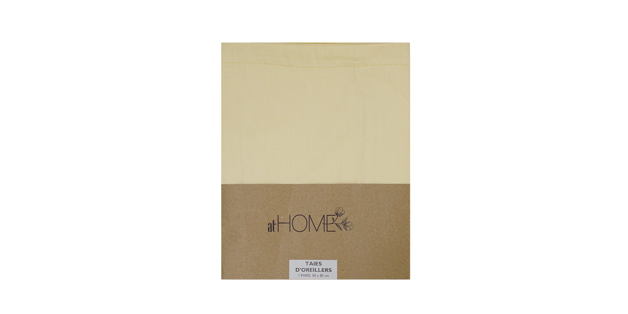 Pillow Cases (Pair) 50x80 cm Cream