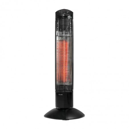 Somela Helsinki Black Tower Carbon Heater With Remote Control