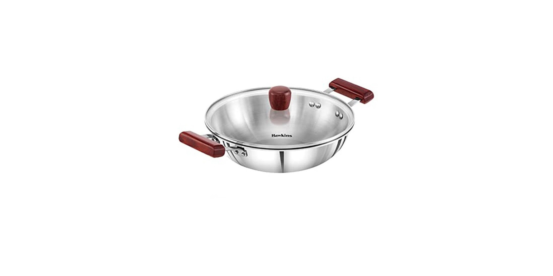 Hawkins SSD25G 2.5L/26cm Tri Ply S/S Deep Fry Pan With Glass Lid