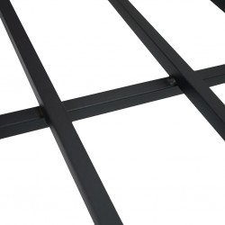 Darya Bed 150x190 cm Black Metal Rubberwood