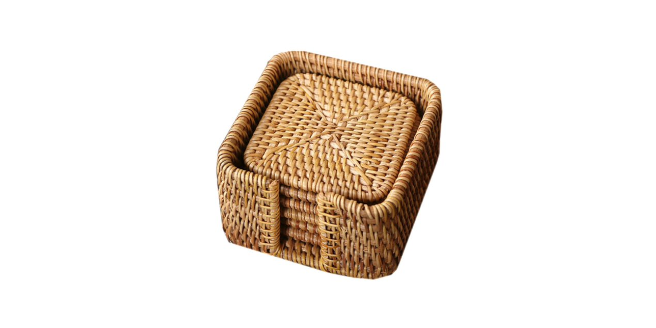 Square Rattan Coaster 10x10 cm - Ref TL-M006