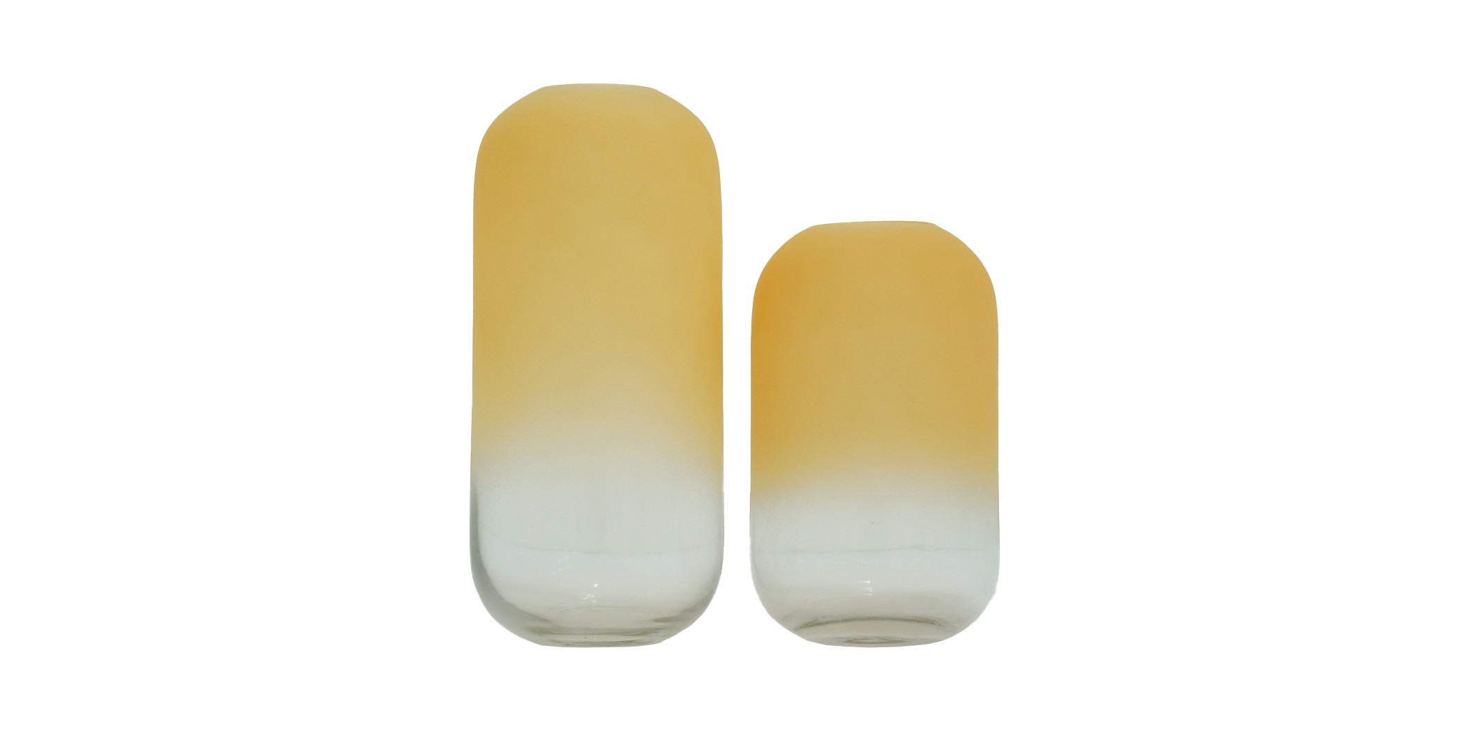Gradient Scrub Light Yellow Glass Vase