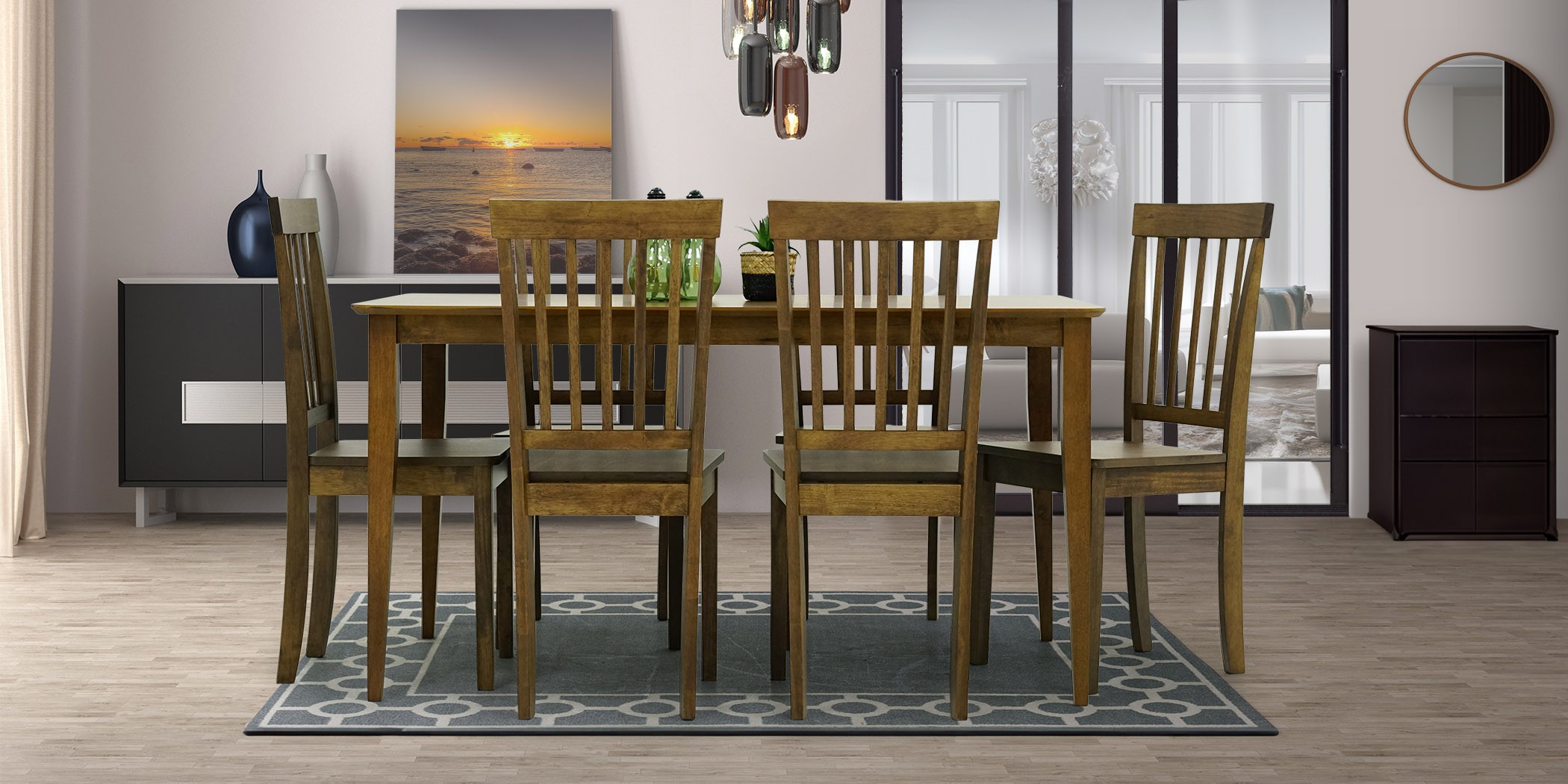 Charmant Table & 6 Chairs Cocoa