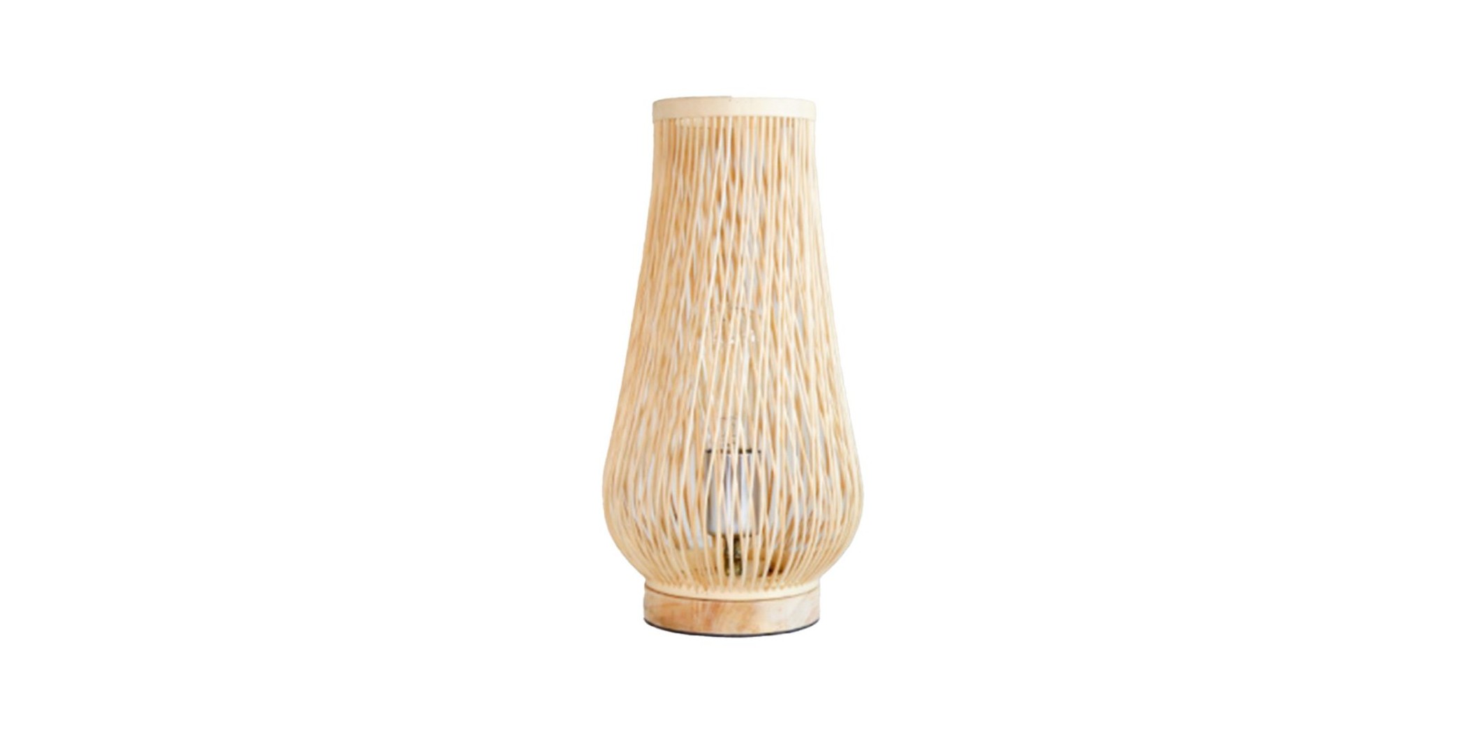 Cylinder Oval Bamboo Desk Lamp 20x39cm Ref CD-T069