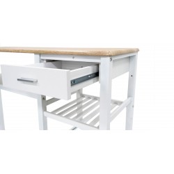 Terina Table and 2 Stools PVC/Melamine White