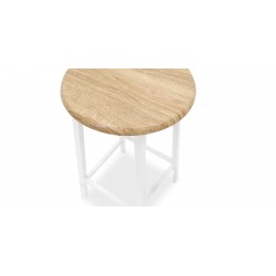 Terina Table and 2 Stools PVC/Melamine White