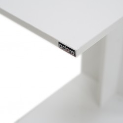 Hounslow Multi-Purpose C Shape Coffee Table High Gloss White