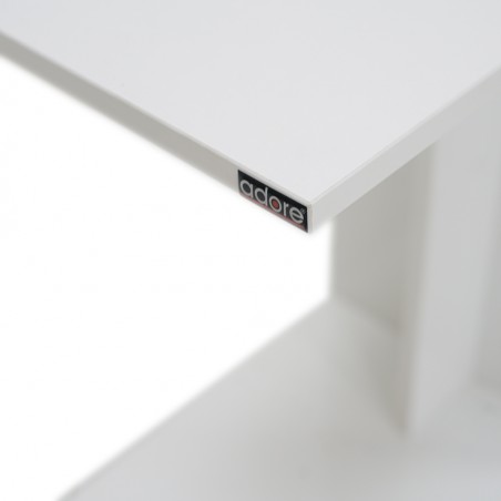 Hounslow Multi-Purpose C Shape Coffee Table High Gloss White