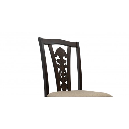 Hilton Table and 8 Chairs Dark Walnut Rubberwood