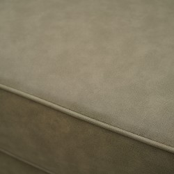 Delta Sofa Corner in Graphite Col Leather Gel